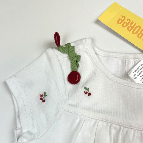 NWT Gymboree Girl Seersucker Stripe Cheery Capri & Cherry Top Size 18-24 Months - Picture 7 of 8